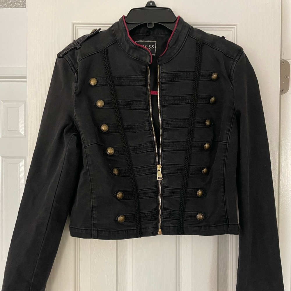 Drummer boy inspired jacket crafted by Guess Jeans.  One of kind!